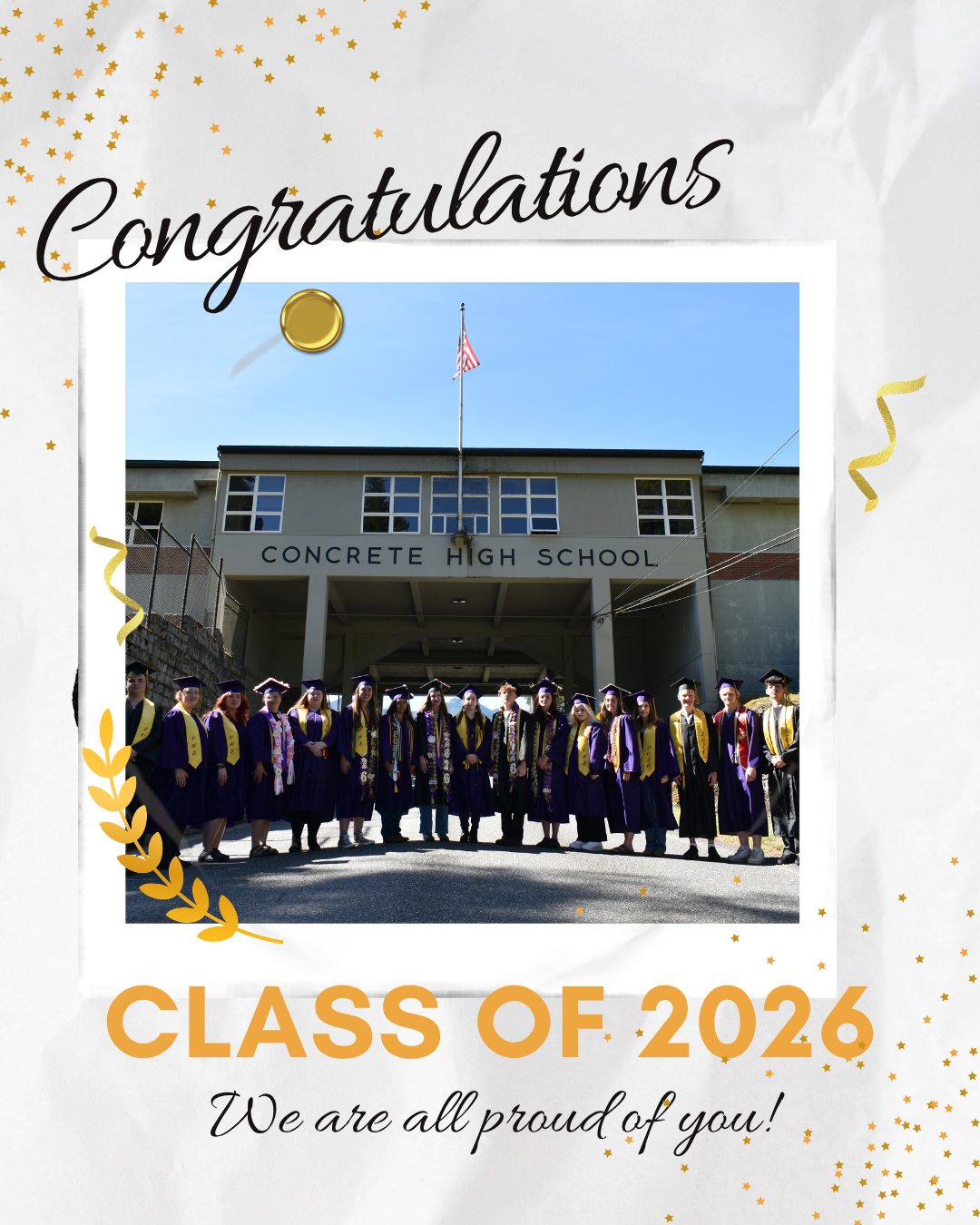Congratulations Class of 2026. We are all proud of you!